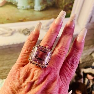 amethyst sterling silver ring